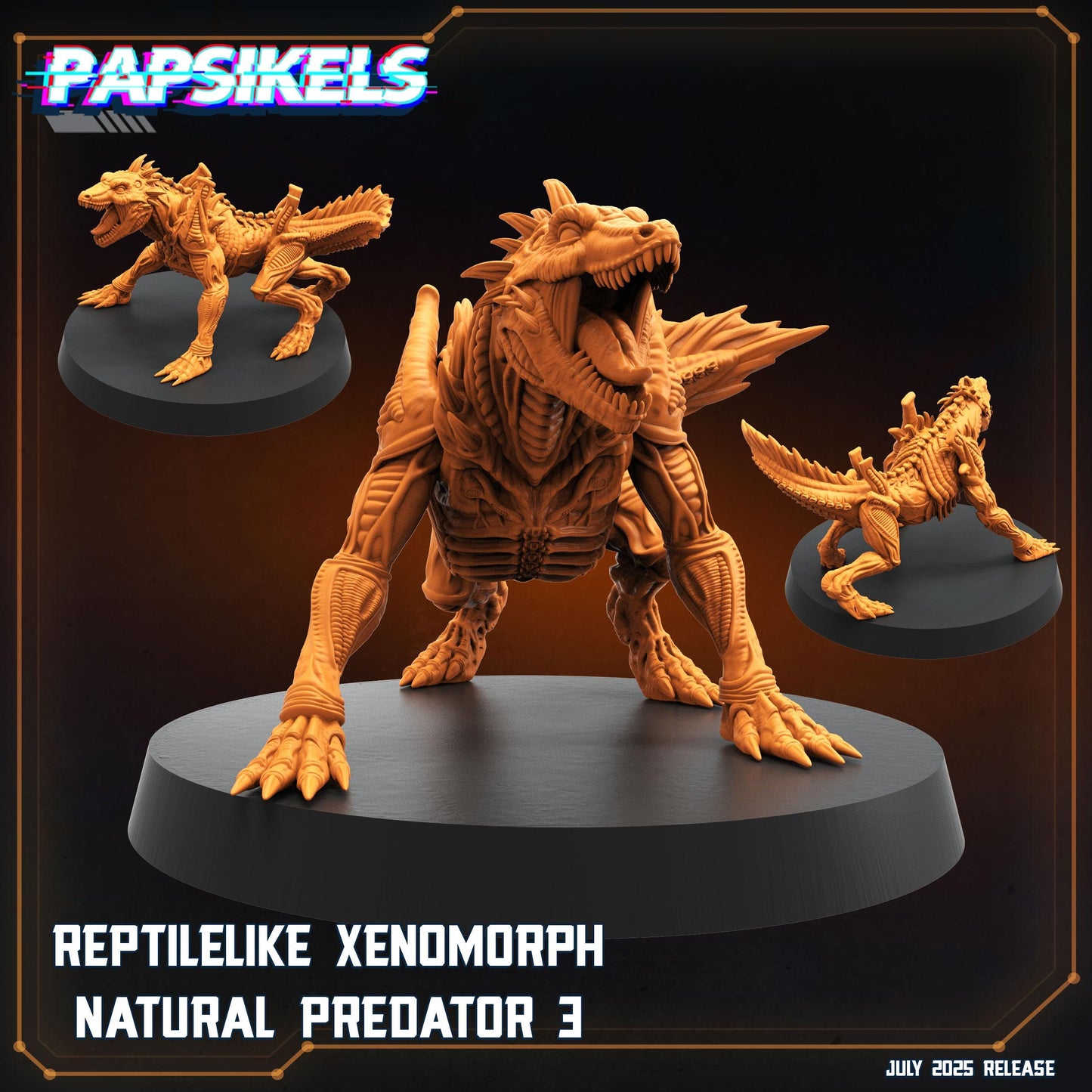 Xenomorph Predators - Resin Miniature - Tabletop miniature - Fantasy Miniature - 32mm - D&D - Sci-fi Miniature - Papsikel