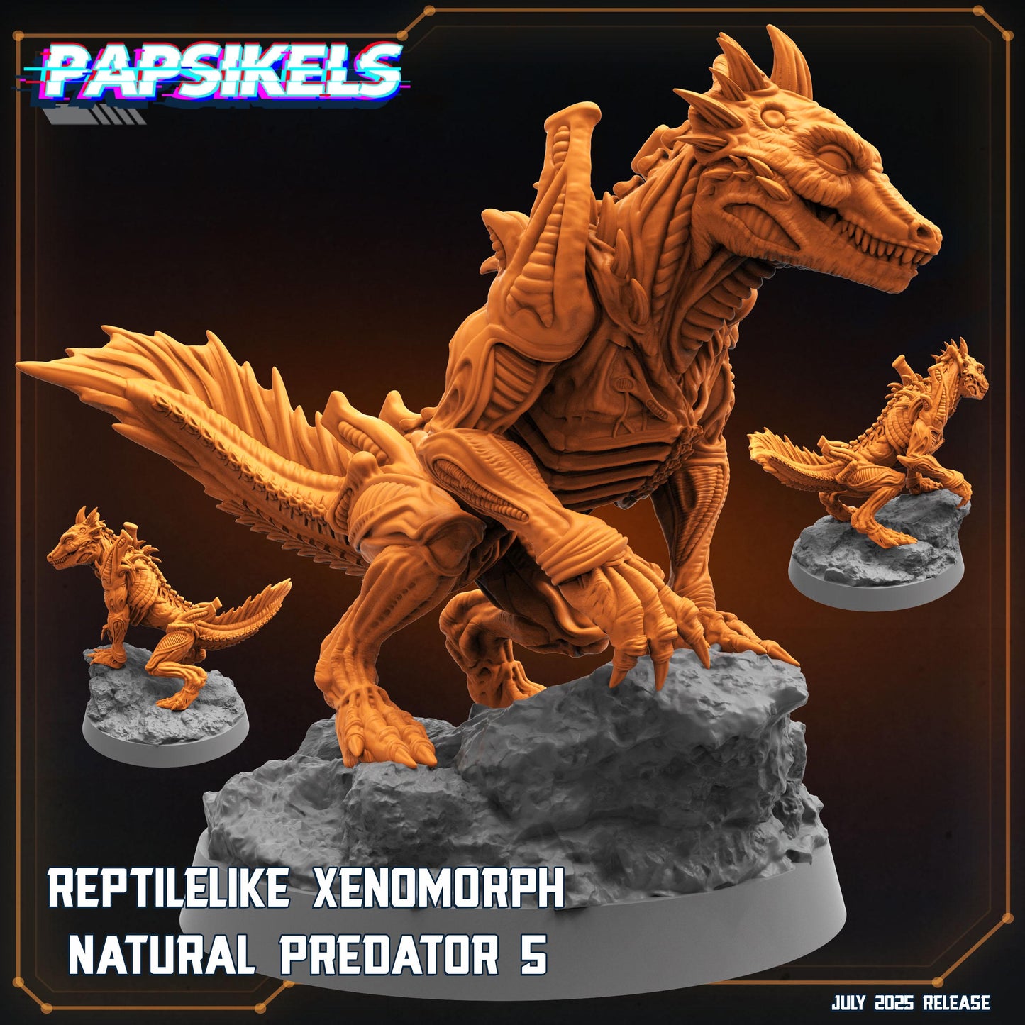 Xenomorph Predators - Resin Miniature - Tabletop miniature - Fantasy Miniature - 32mm - D&D - Sci-fi Miniature - Papsikel