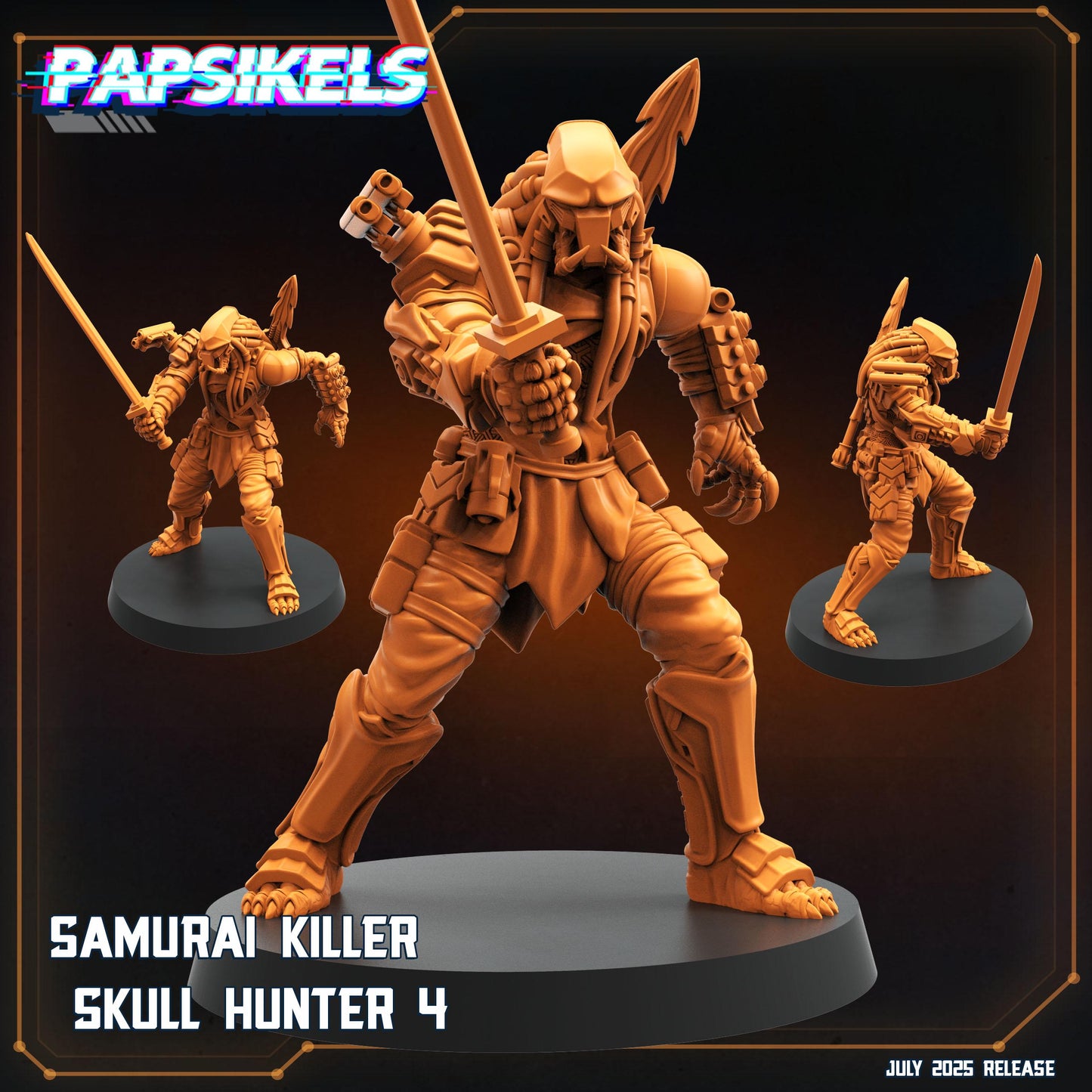 Samurai Killers - Resin Miniature - Tabletop miniature - Fantasy Miniature - 32mm - D&D - Sci-fi Miniature - Papsikel