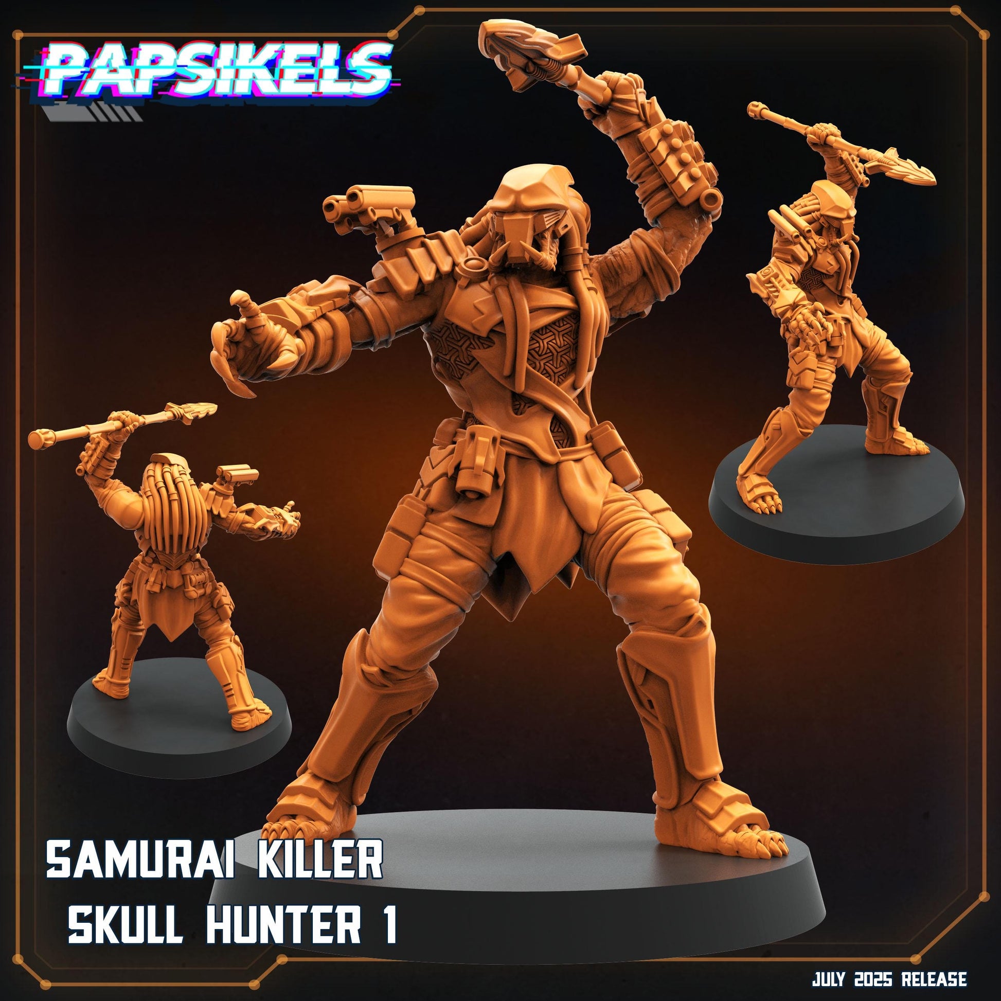 Samurai Killers - Resin Miniature - Tabletop miniature - Fantasy Miniature - 32mm - D&D - Sci-fi Miniature - Papsikel