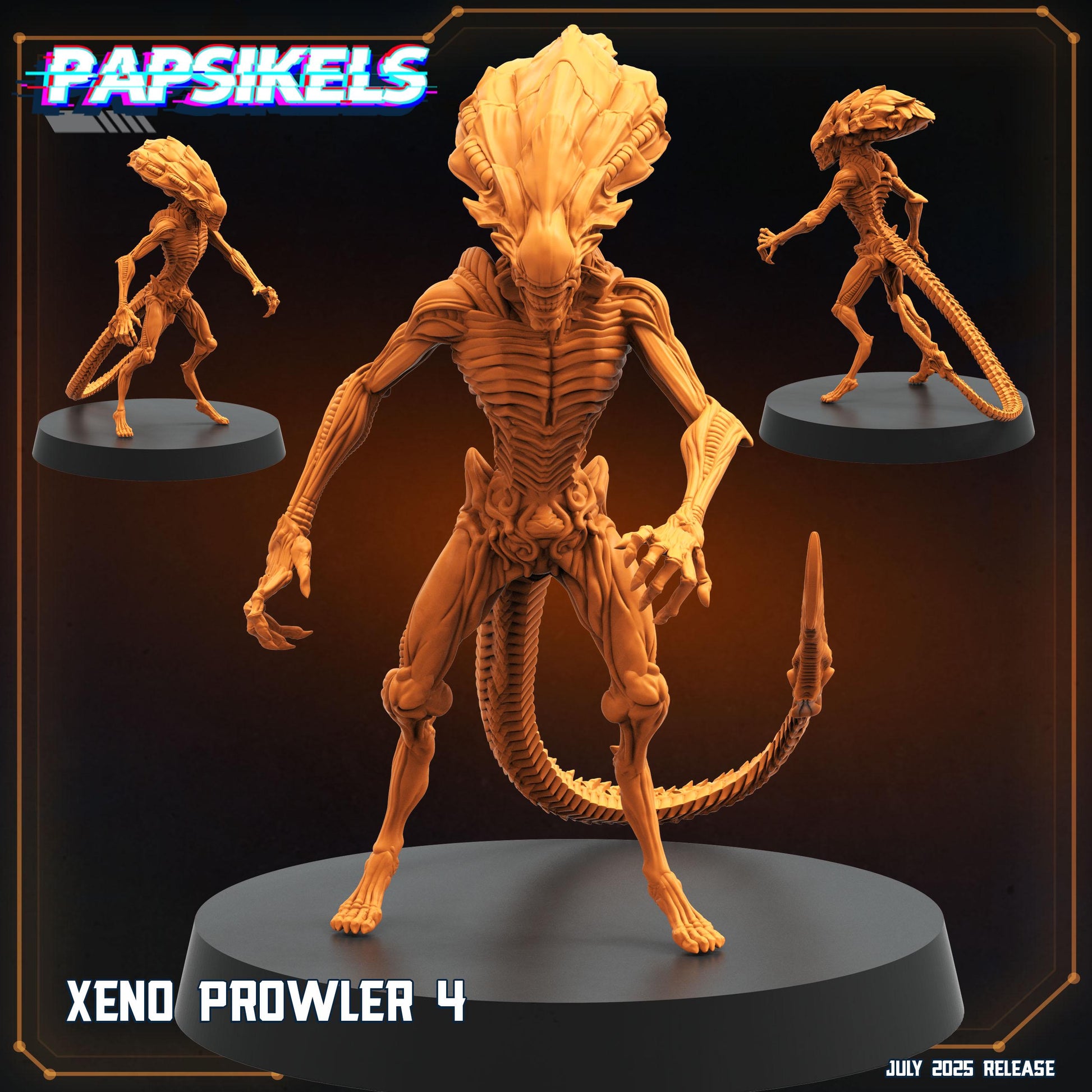 Xeno Prowler - Resin Miniature - Tabletop miniature - Fantasy Miniature - 32mm - D&D - Sci-fi Miniature - Papsikel