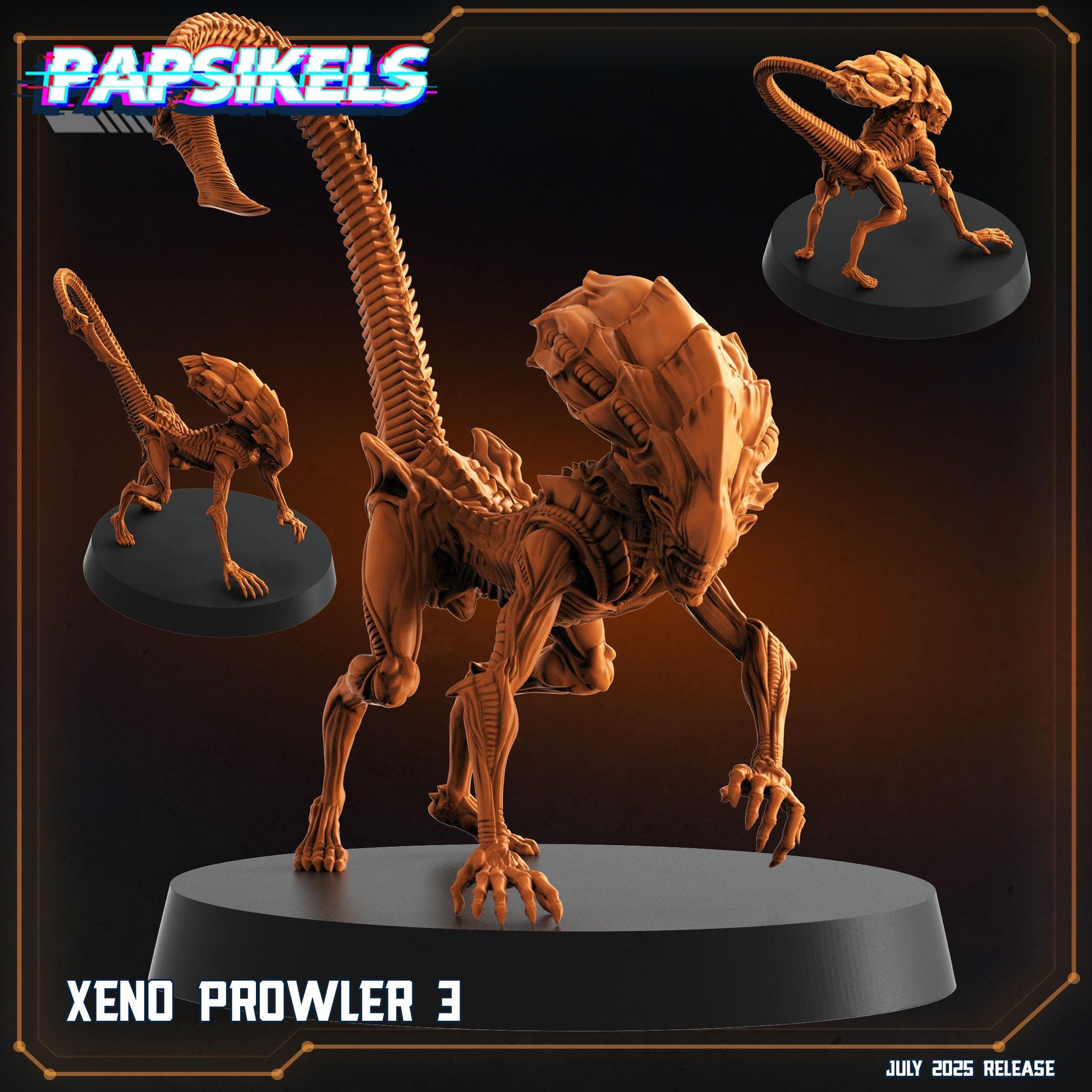 Xeno Prowler - Resin Miniature - Tabletop miniature - Fantasy Miniature - 32mm - D&D - Sci-fi Miniature - Papsikel