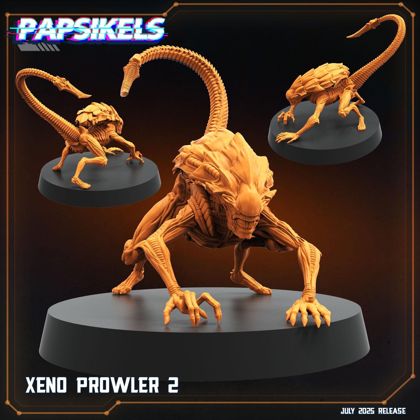 Xeno Prowler - Resin Miniature - Tabletop miniature - Fantasy Miniature - 32mm - D&D - Sci-fi Miniature - Papsikel