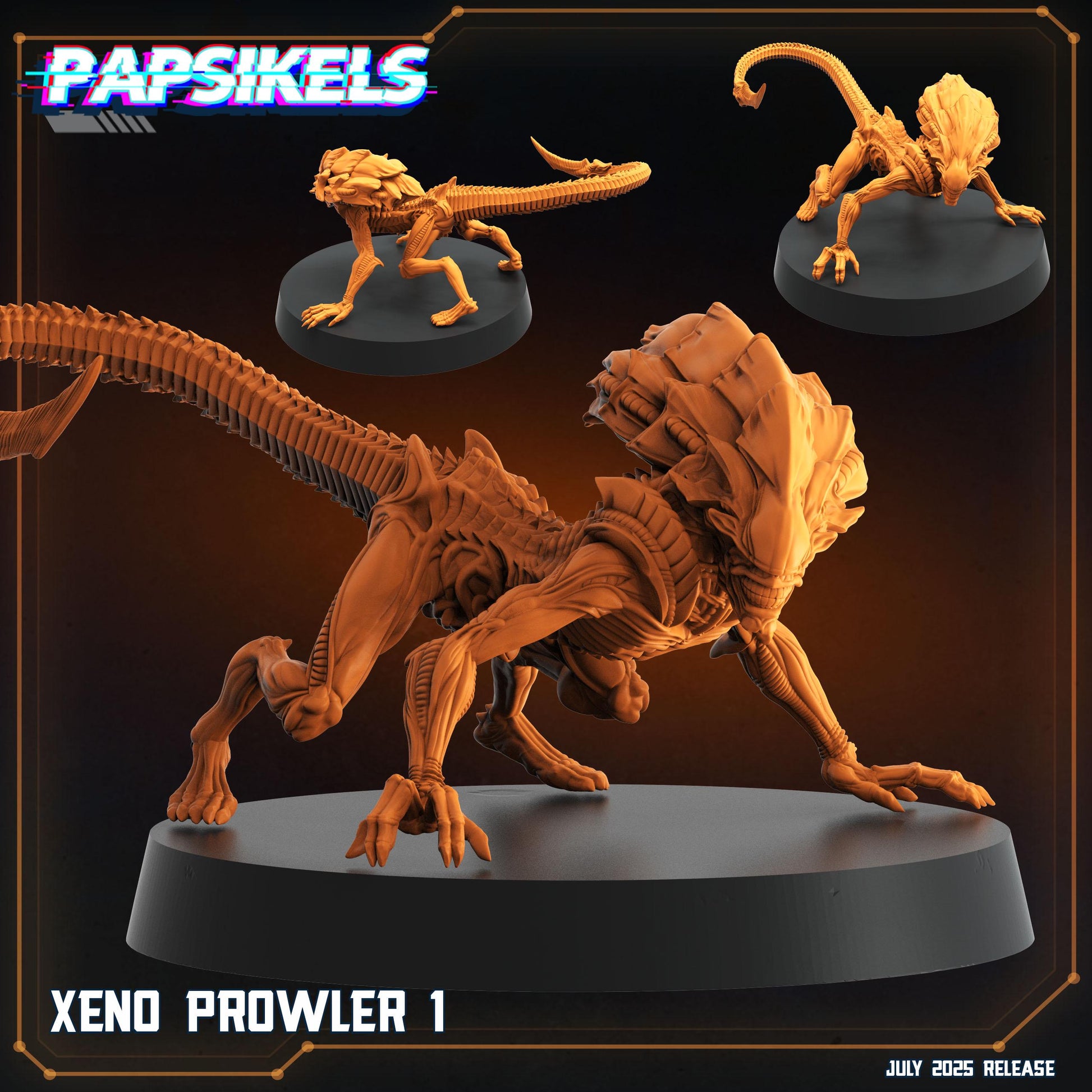 Xeno Prowler - Resin Miniature - Tabletop miniature - Fantasy Miniature - 32mm - D&D - Sci-fi Miniature - Papsikel