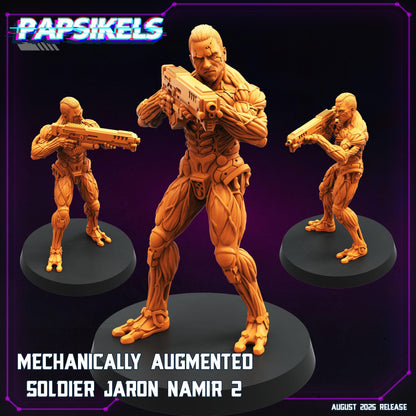Mechanically Augmented Soldier - Resin Miniature - Tabletop miniature - Fantasy Miniature - 32mm - D&D - Sci-fi Miniature - Papsikel