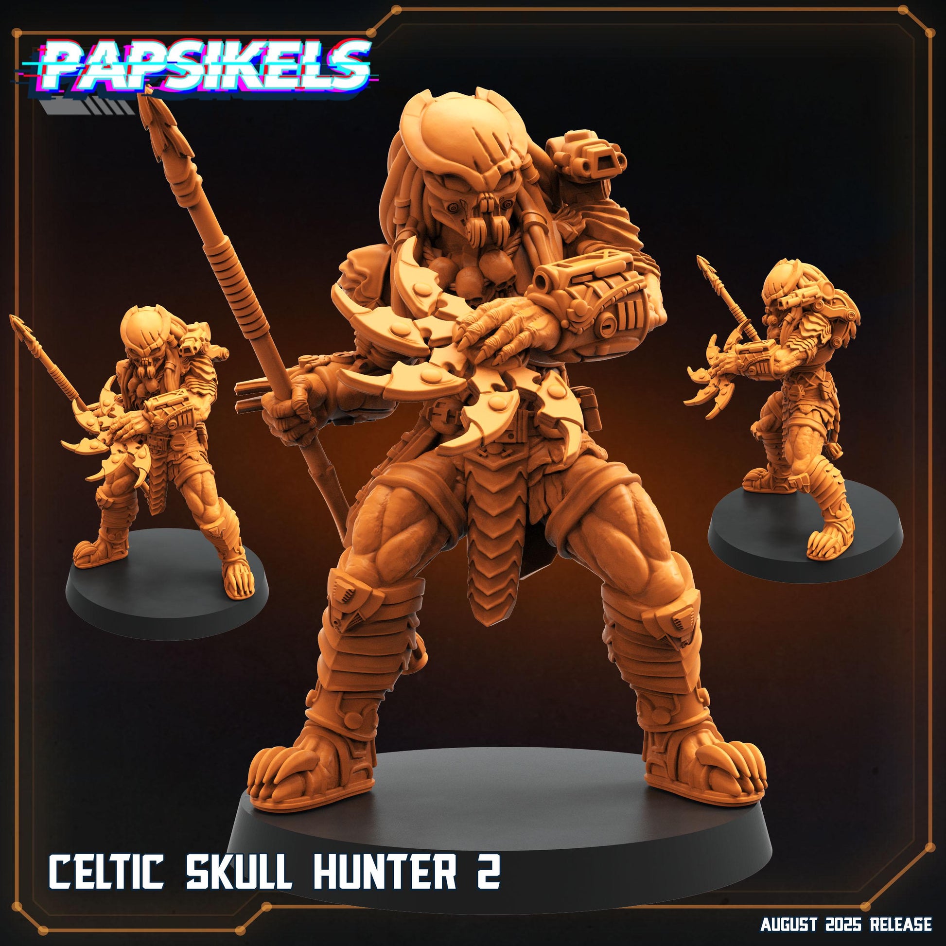 Skull Hunters - Resin Miniature - Tabletop miniature - Fantasy Miniature - 32mm - D&D - Sci-fi Miniature - Papsikel