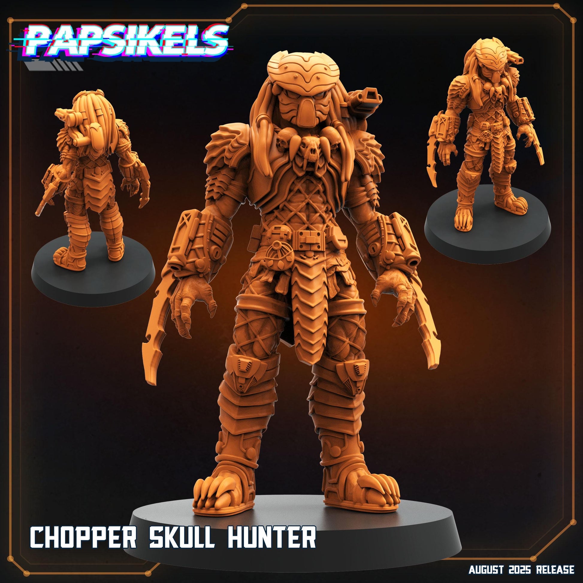 Skull Hunters - Resin Miniature - Tabletop miniature - Fantasy Miniature - 32mm - D&D - Sci-fi Miniature - Papsikel