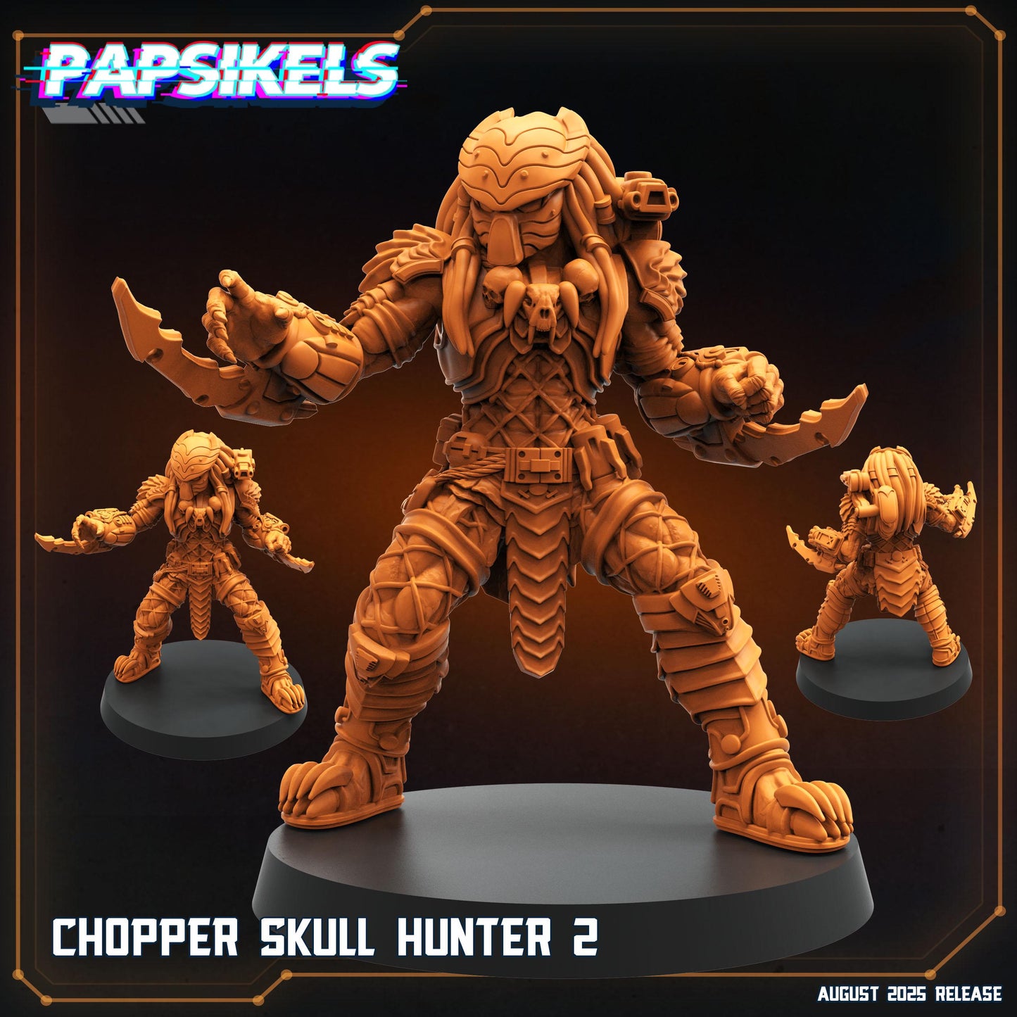 Skull Hunters - Resin Miniature - Tabletop miniature - Fantasy Miniature - 32mm - D&D - Sci-fi Miniature - Papsikel