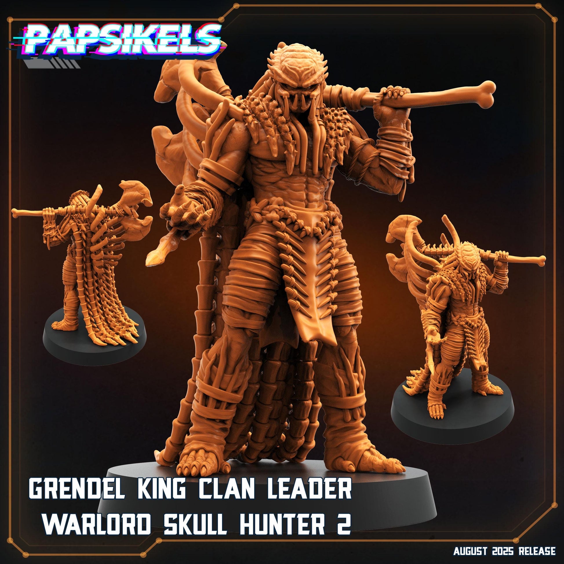 Grendel King - Resin Miniature - Tabletop miniature - Fantasy Miniature - 32mm - D&D - Sci-fi Miniature - Papsikel
