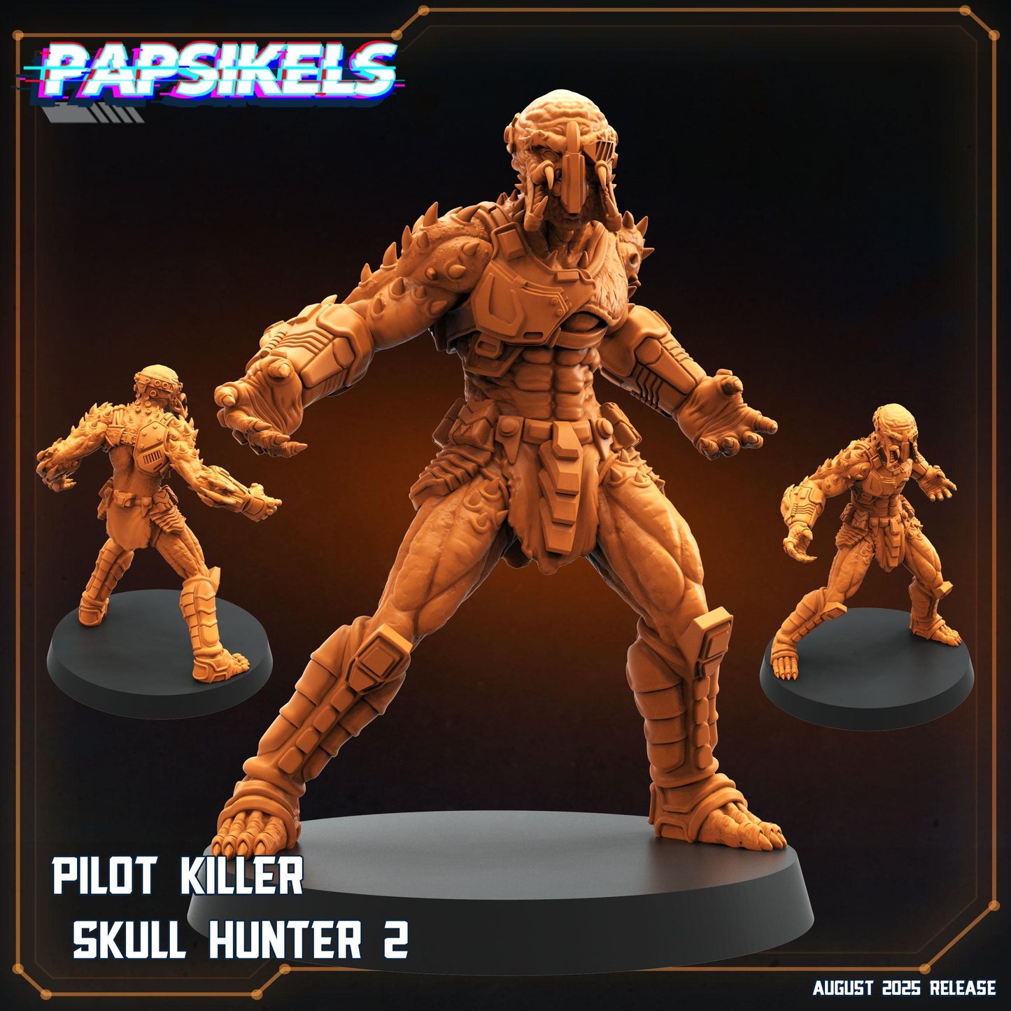 Pilot Skull Hunter - Resin Miniature - Tabletop miniature - Fantasy Miniature - 32mm - D&D - Sci-fi Miniature - Papsikel