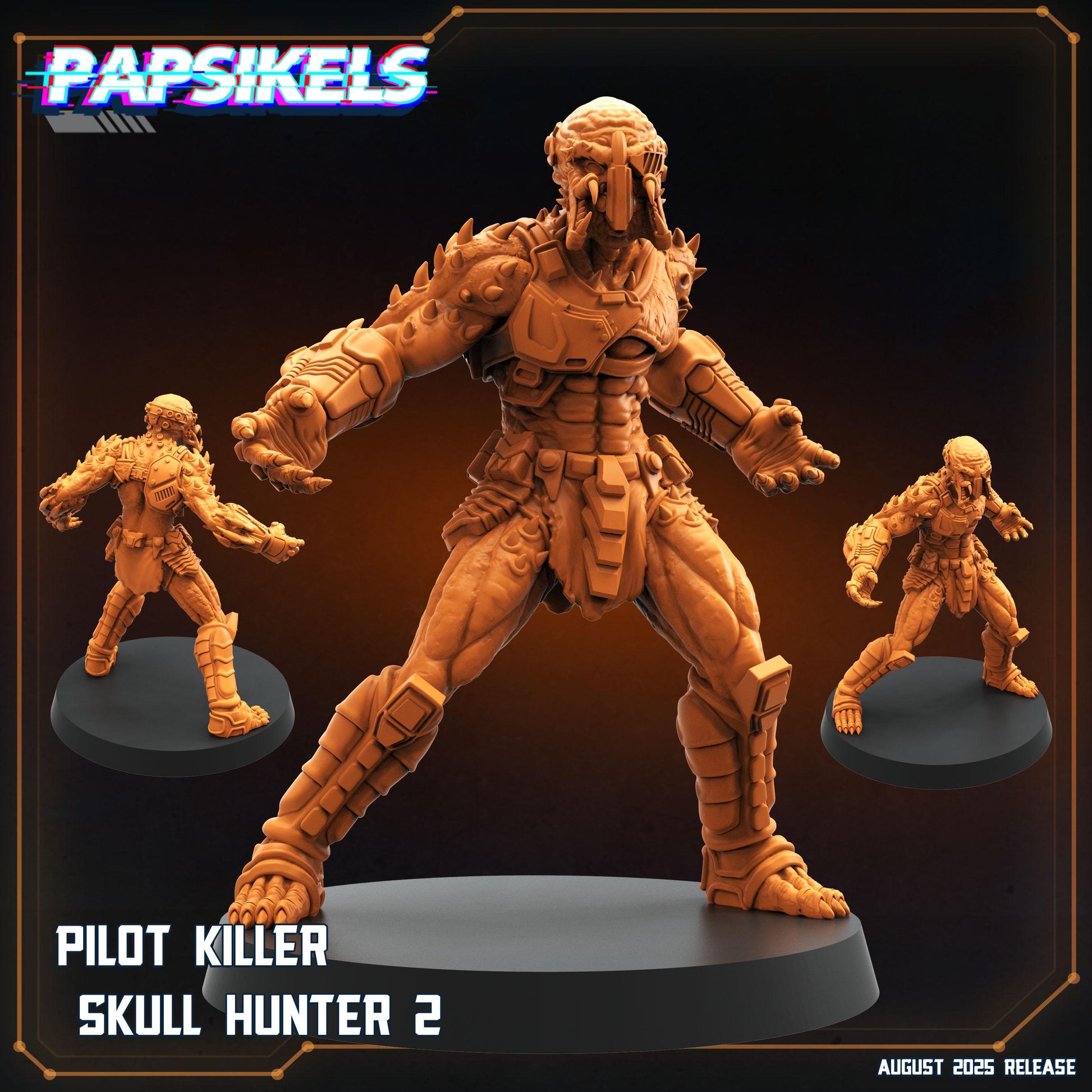 Pilot Skull Hunter - Resin Miniature - Tabletop miniature - Fantasy Miniature - 32mm - D&D - Sci-fi Miniature - Papsikel