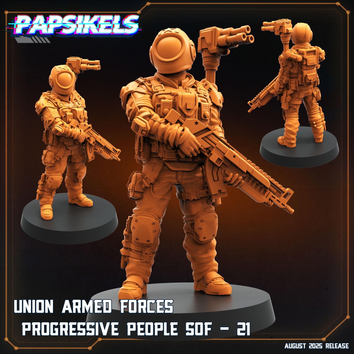 Union Progressive People - Resin Miniature - Tabletop miniature - Fantasy Miniature - 32mm - D&D - Sci-fi Miniature - Papsikel