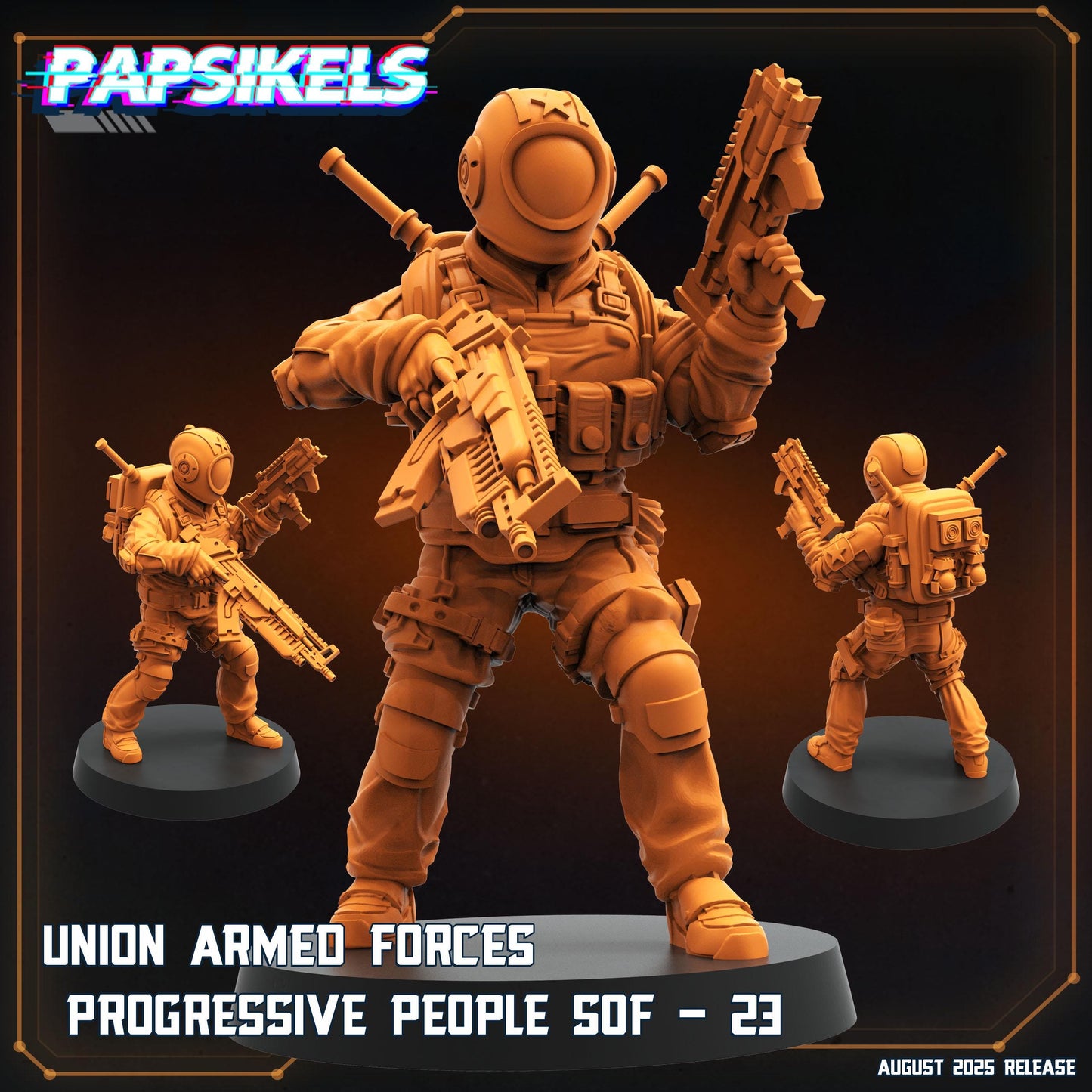 Union Progressive People - Resin Miniature - Tabletop miniature - Fantasy Miniature - 32mm - D&D - Sci-fi Miniature - Papsikel