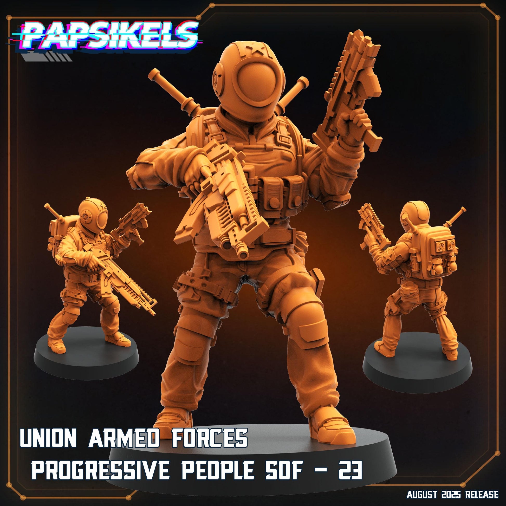 Union Progressive People - Resin Miniature - Tabletop miniature - Fantasy Miniature - 32mm - D&D - Sci-fi Miniature - Papsikel