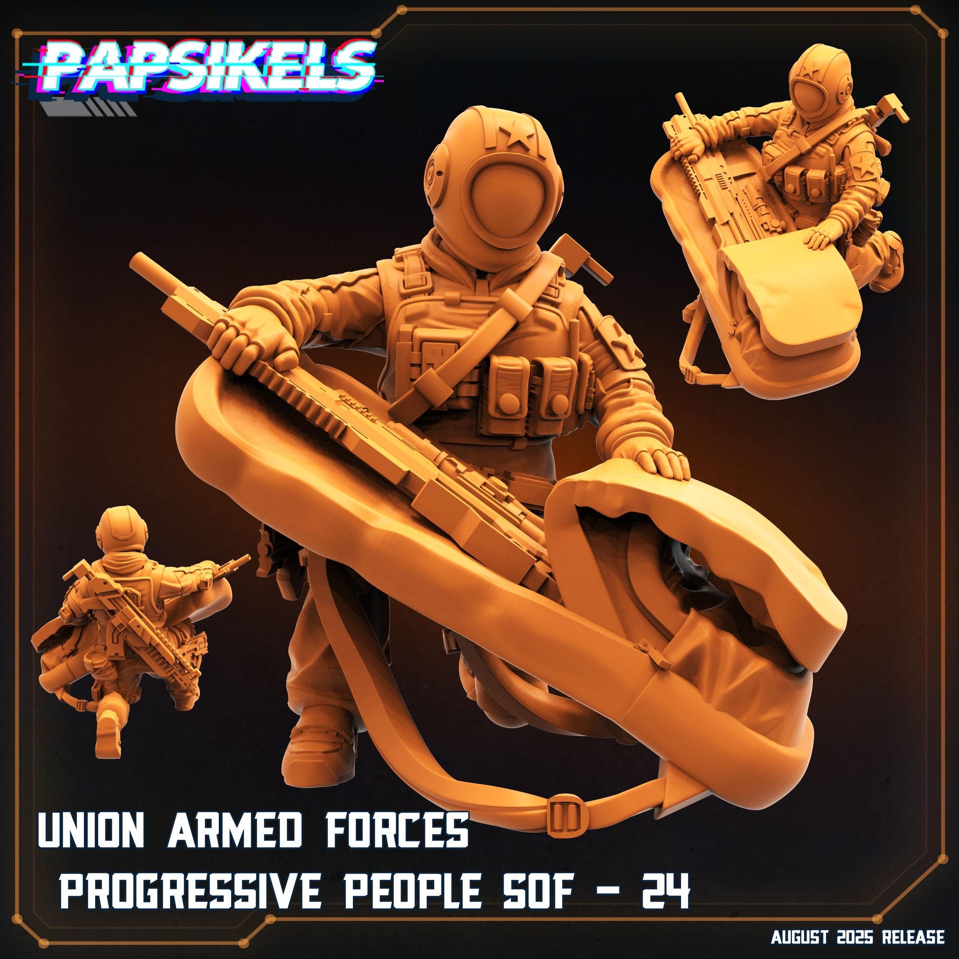 Union Progressive People - Resin Miniature - Tabletop miniature - Fantasy Miniature - 32mm - D&D - Sci-fi Miniature - Papsikel