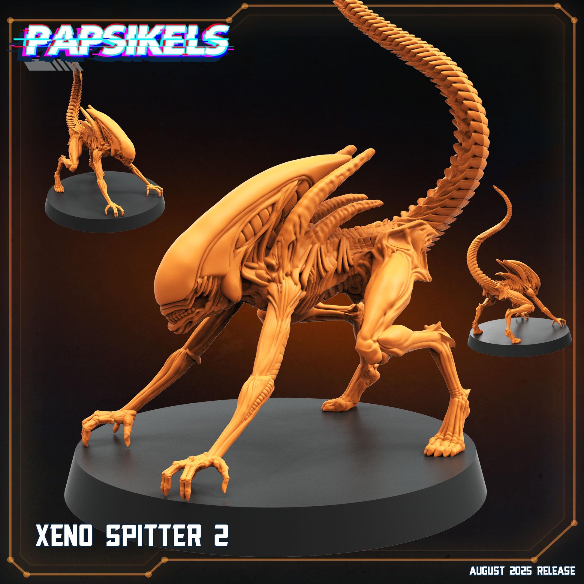Xeno Spitter - Resin Miniature - Tabletop miniature - Fantasy Miniature - 32mm - D&D - Sci-fi Miniature - Papsikel