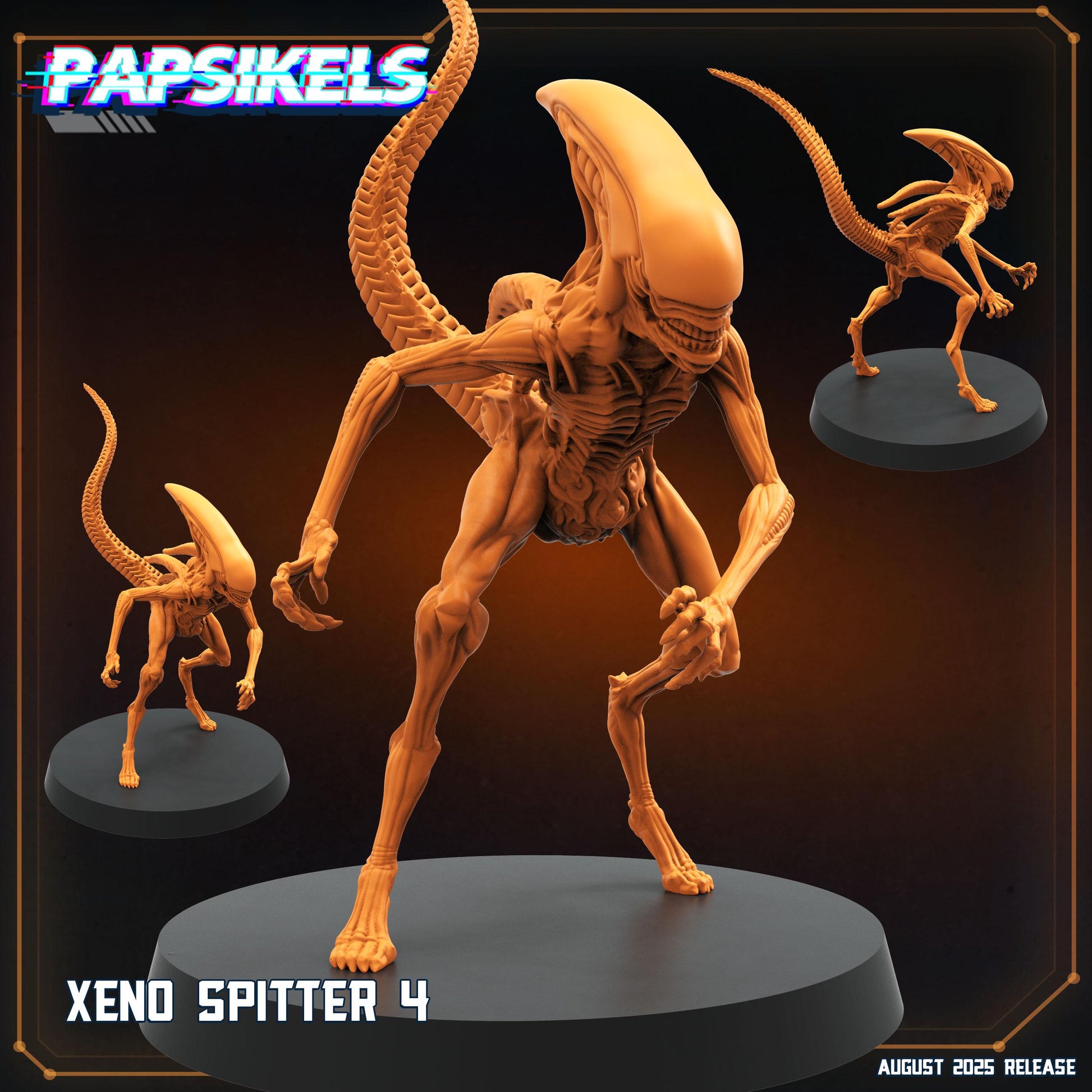 Xeno Spitter - Resin Miniature - Tabletop miniature - Fantasy Miniature - 32mm - D&D - Sci-fi Miniature - Papsikel