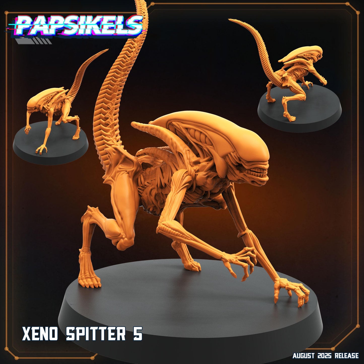 Xeno Spitter - Resin Miniature - Tabletop miniature - Fantasy Miniature - 32mm - D&D - Sci-fi Miniature - Papsikel