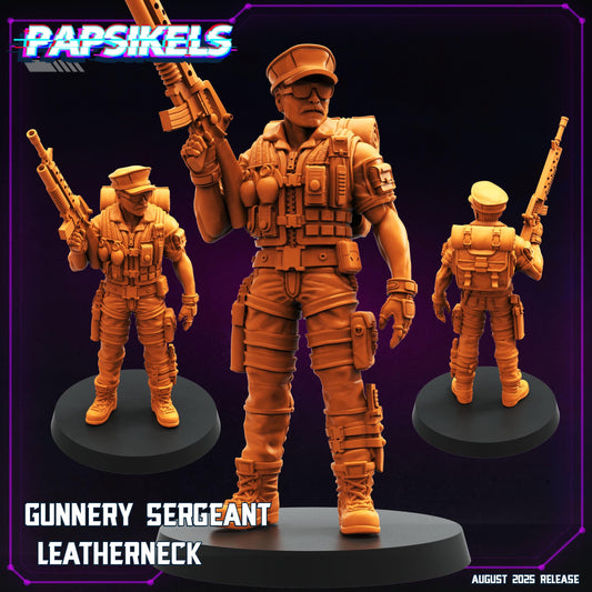 Gunnery Sergeants - Resin Miniature - Tabletop miniature - Fantasy Miniature - 32mm - D&D - Sci-fi Miniature - Papsikel