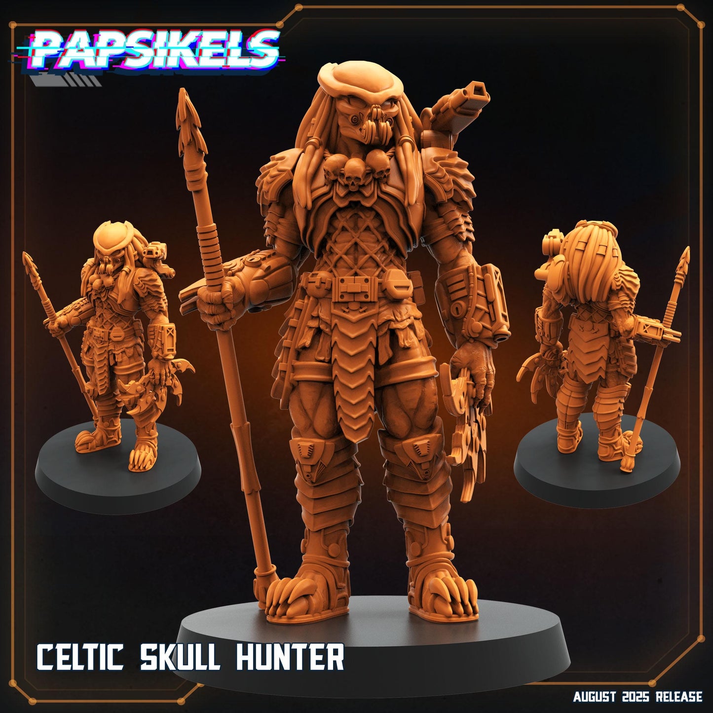 Skull Hunters - Resin Miniature - Tabletop miniature - Fantasy Miniature - 32mm - D&D - Sci-fi Miniature - Papsikel