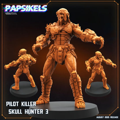 Pilot Skull Hunter - Resin Miniature - Tabletop miniature - Fantasy Miniature - 32mm - D&D - Sci-fi Miniature - Papsikel