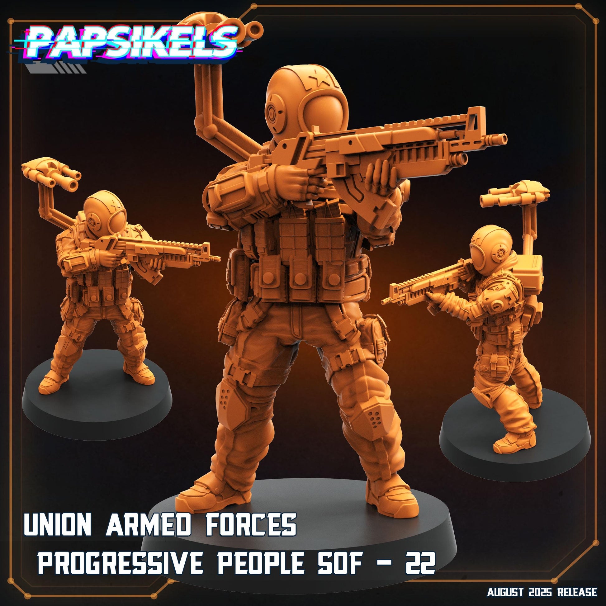 Union Progressive People - Resin Miniature - Tabletop miniature - Fantasy Miniature - 32mm - D&D - Sci-fi Miniature - Papsikel