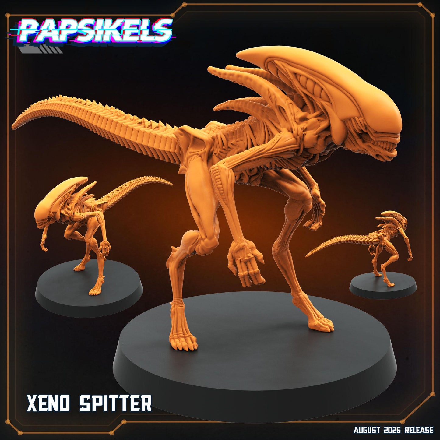 Xeno Spitter - Resin Miniature - Tabletop miniature - Fantasy Miniature - 32mm - D&D - Sci-fi Miniature - Papsikel