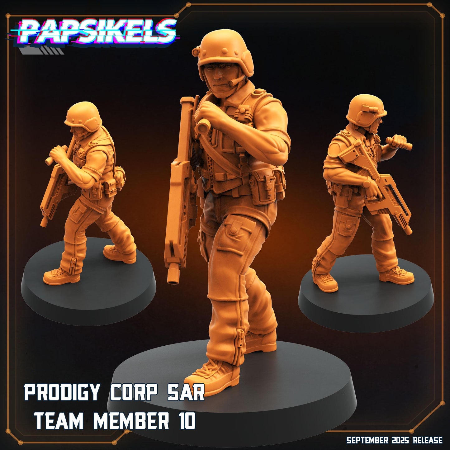 Sar Team - Resin Miniature - Tabletop miniature - Fantasy Miniature - 32mm - D&D - Sci-fi Miniature- Papsikel