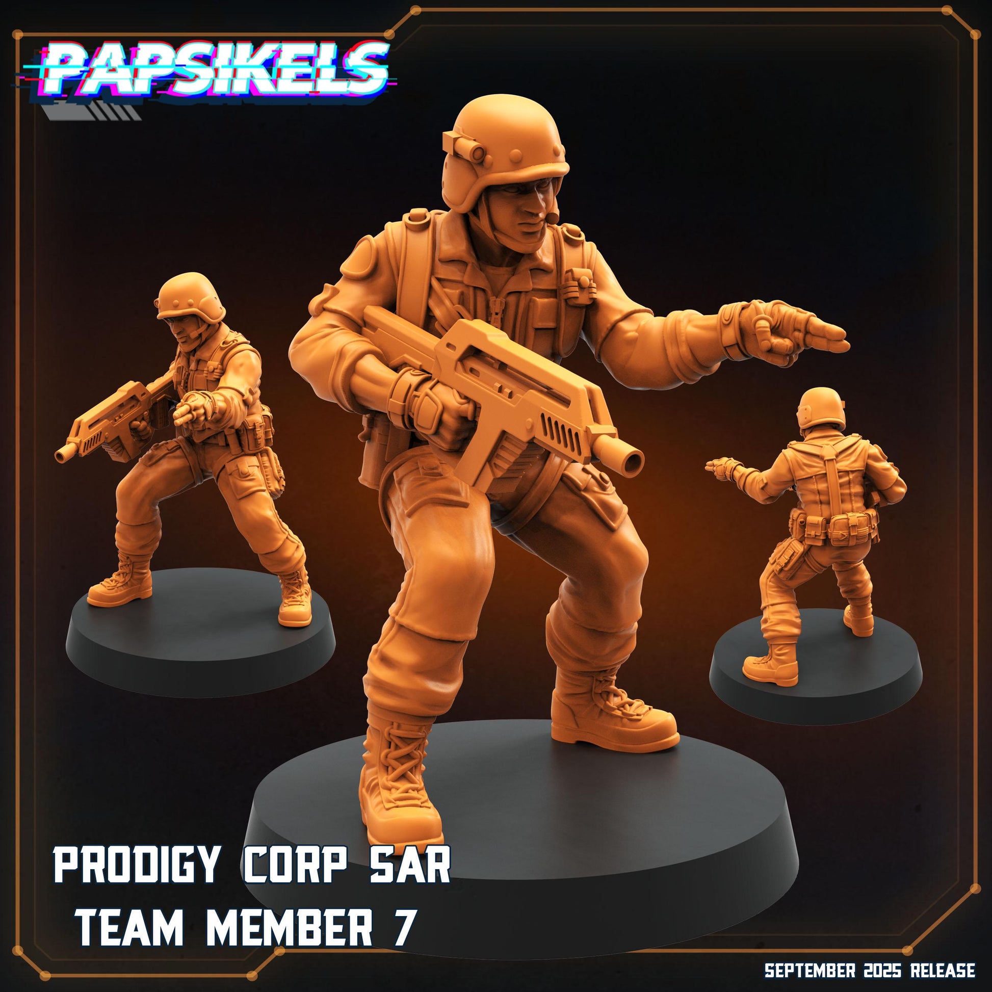 Sar Team - Resin Miniature - Tabletop miniature - Fantasy Miniature - 32mm - D&D - Sci-fi Miniature- Papsikel