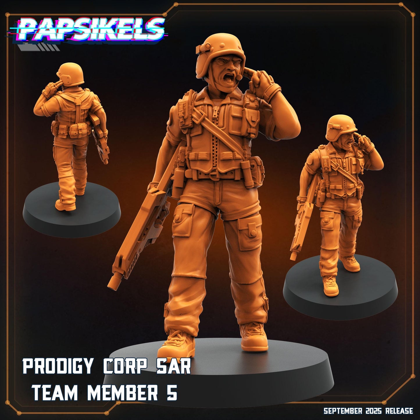 Sar Team - Resin Miniature - Tabletop miniature - Fantasy Miniature - 32mm - D&D - Sci-fi Miniature- Papsikel
