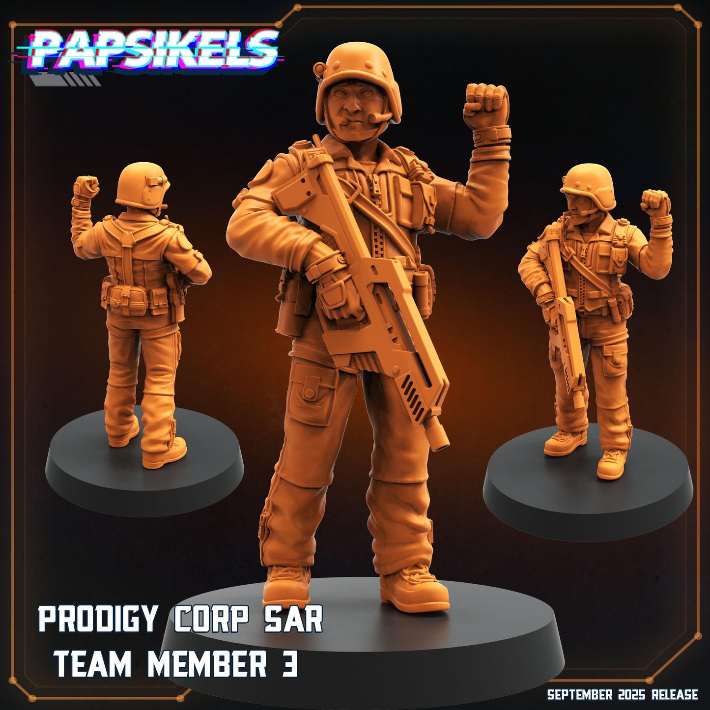 Sar Team - Resin Miniature - Tabletop miniature - Fantasy Miniature - 32mm - D&D - Sci-fi Miniature- Papsikel