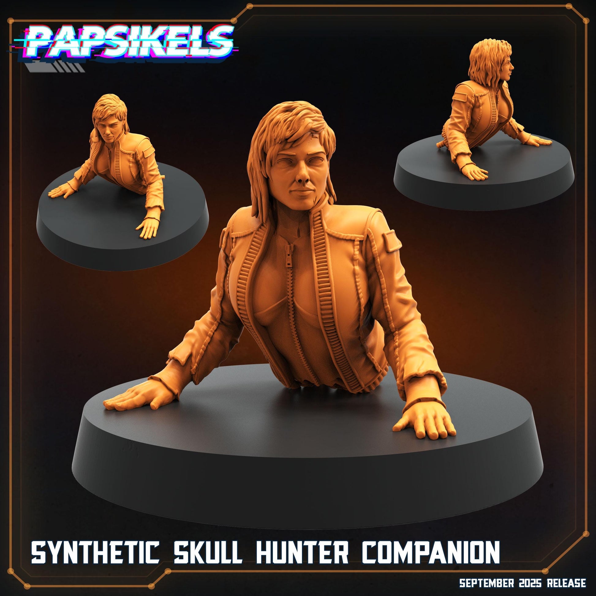 Skull Hunter companion - Resin Miniature - Tabletop miniature - Fantasy Miniature - 32mm - D&D - Sci-fi Miniature- Papsikel