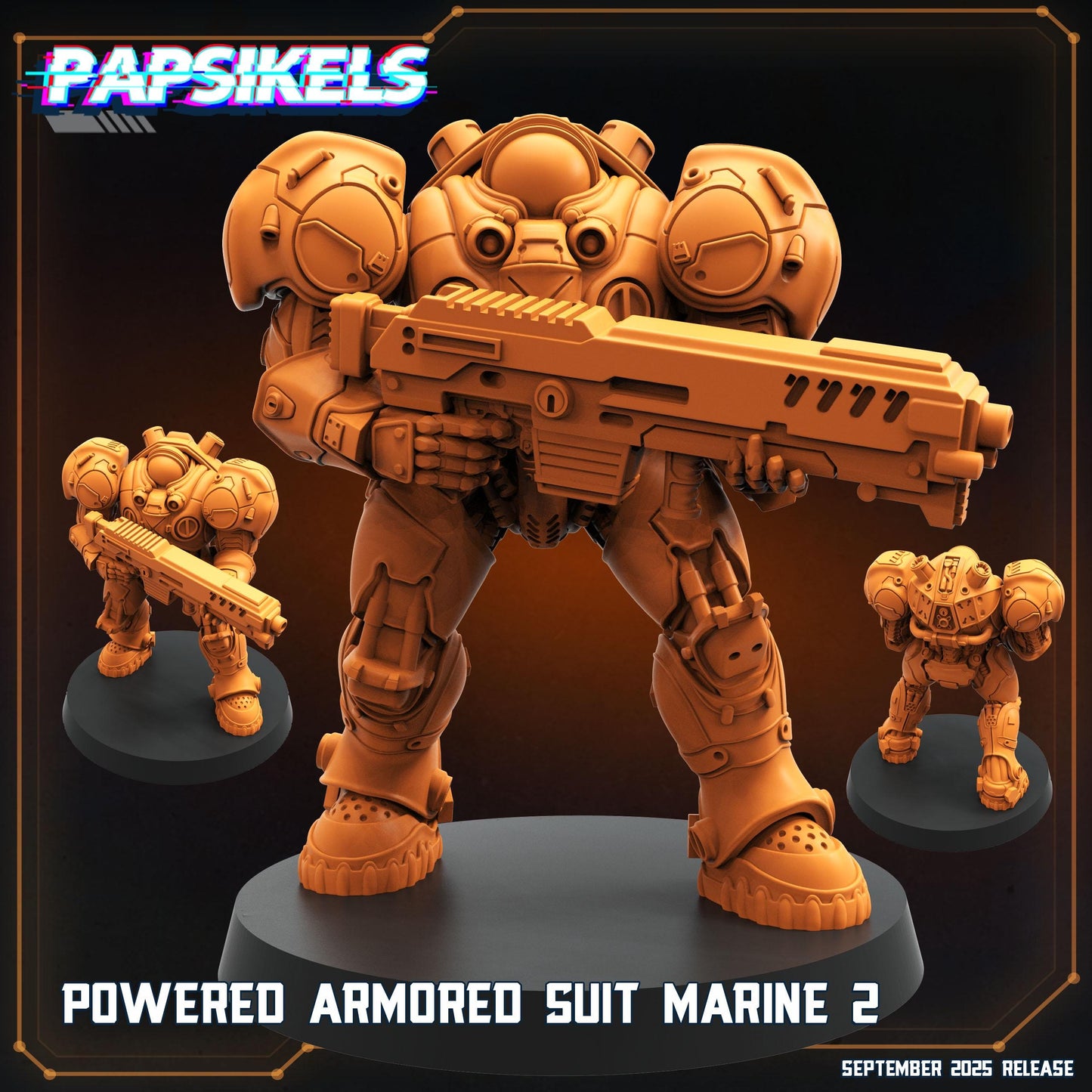 Powered armored Suit - Resin Miniature - Tabletop miniature - Fantasy Miniature - 32mm - D&D - Sci-fi Miniature- Papsikel