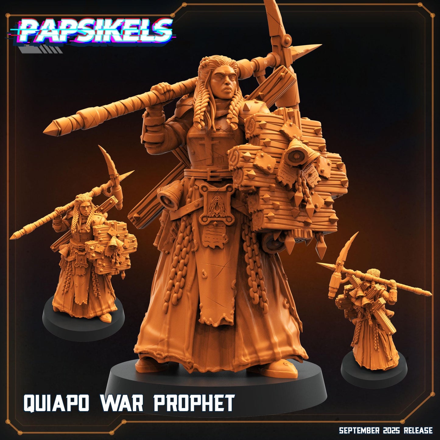 War Prophet - Resin Miniature - Tabletop miniature - Fantasy Miniature - 32mm - D&D - Sci-fi Miniature- Papsikel