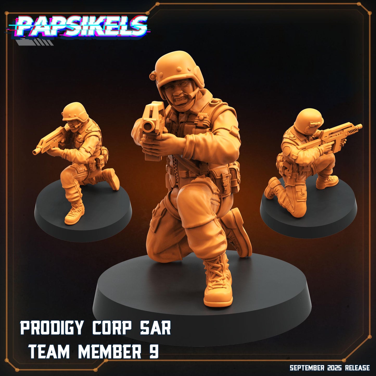 Sar Team - Resin Miniature - Tabletop miniature - Fantasy Miniature - 32mm - D&D - Sci-fi Miniature- Papsikel