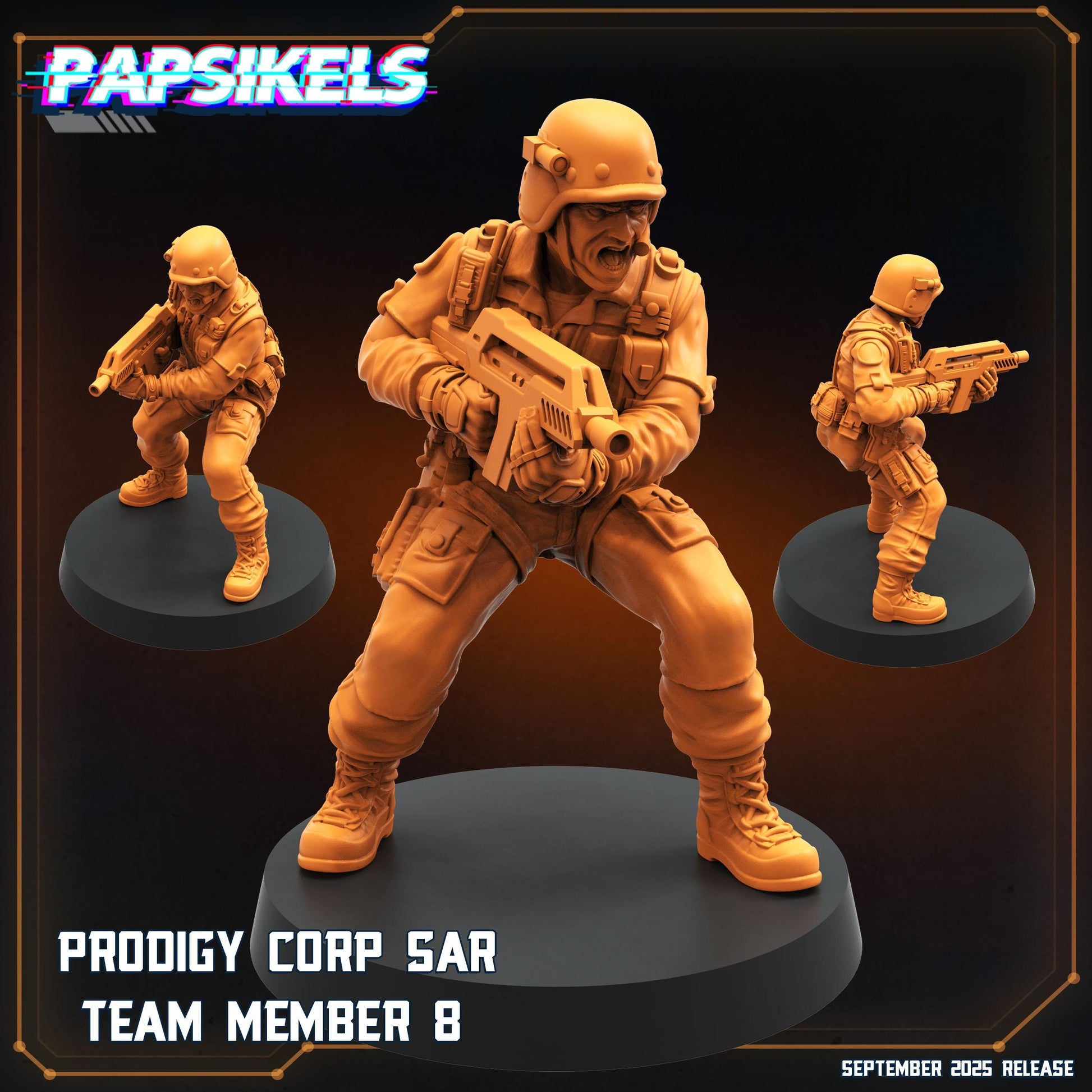 Sar Team - Resin Miniature - Tabletop miniature - Fantasy Miniature - 32mm - D&D - Sci-fi Miniature- Papsikel