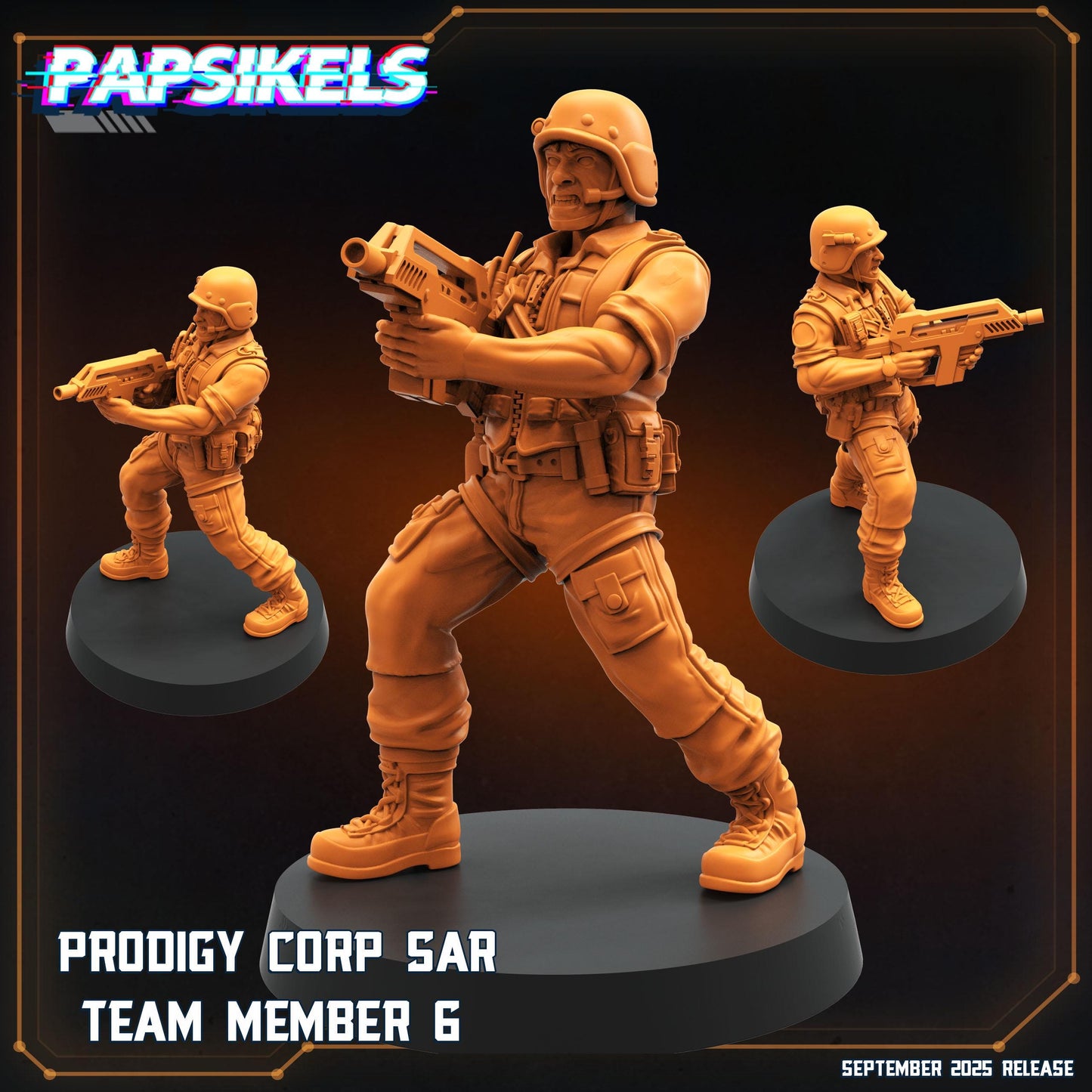 Sar Team - Resin Miniature - Tabletop miniature - Fantasy Miniature - 32mm - D&D - Sci-fi Miniature- Papsikel