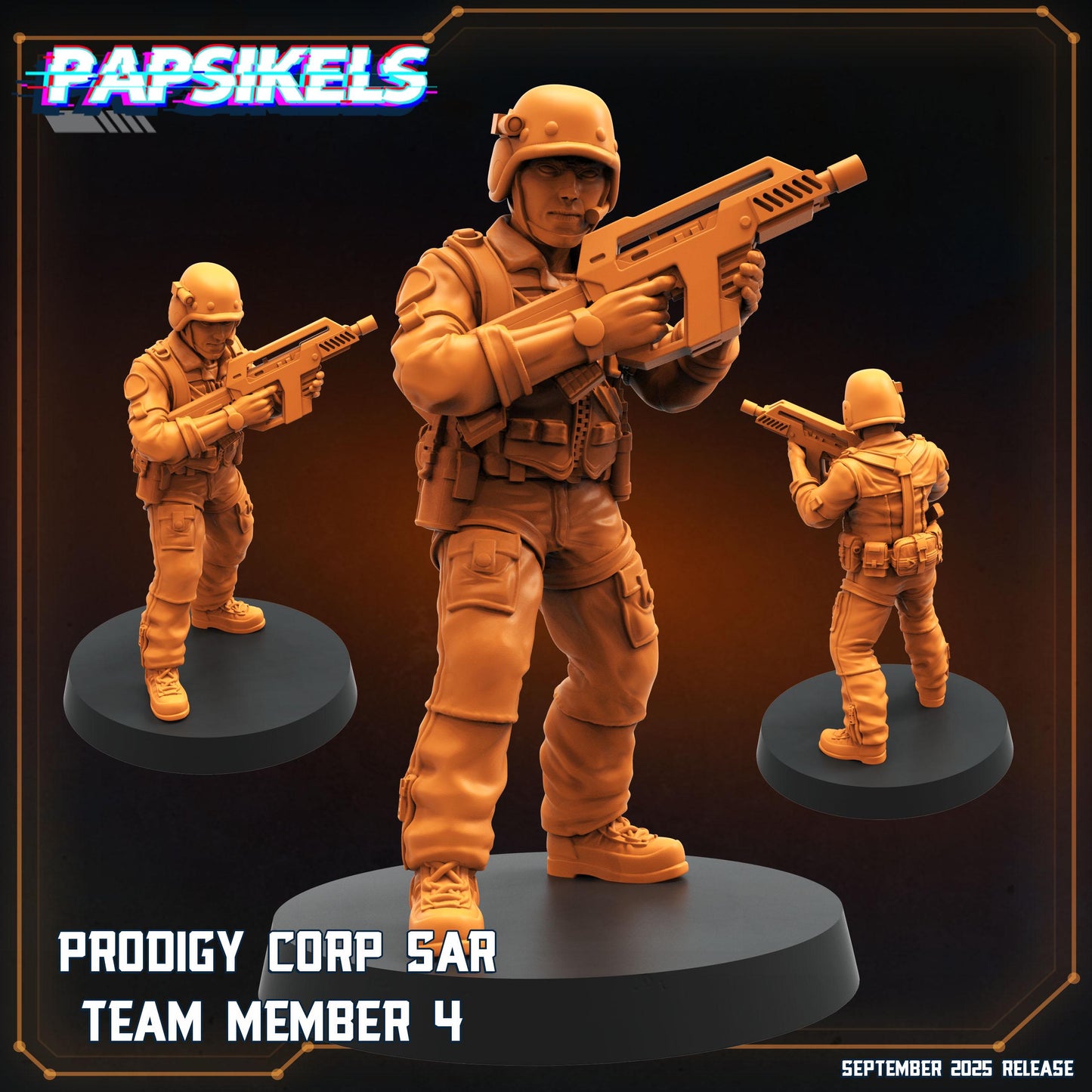 Sar Team - Resin Miniature - Tabletop miniature - Fantasy Miniature - 32mm - D&D - Sci-fi Miniature- Papsikel