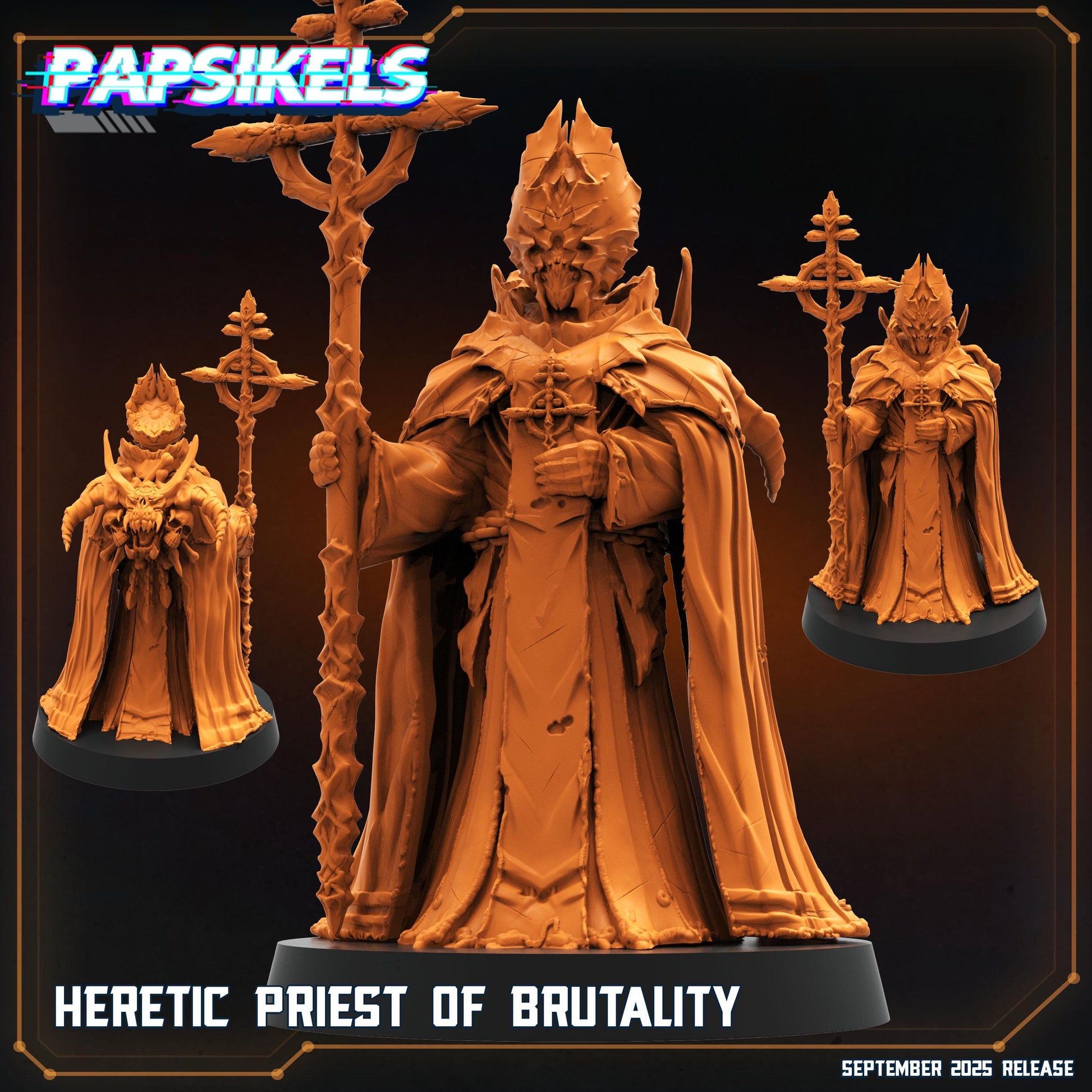 Priest of Brutality - Resin Miniature - Tabletop miniature - Fantasy Miniature - 32mm - D&D - Sci-fi Miniature- Papsikel