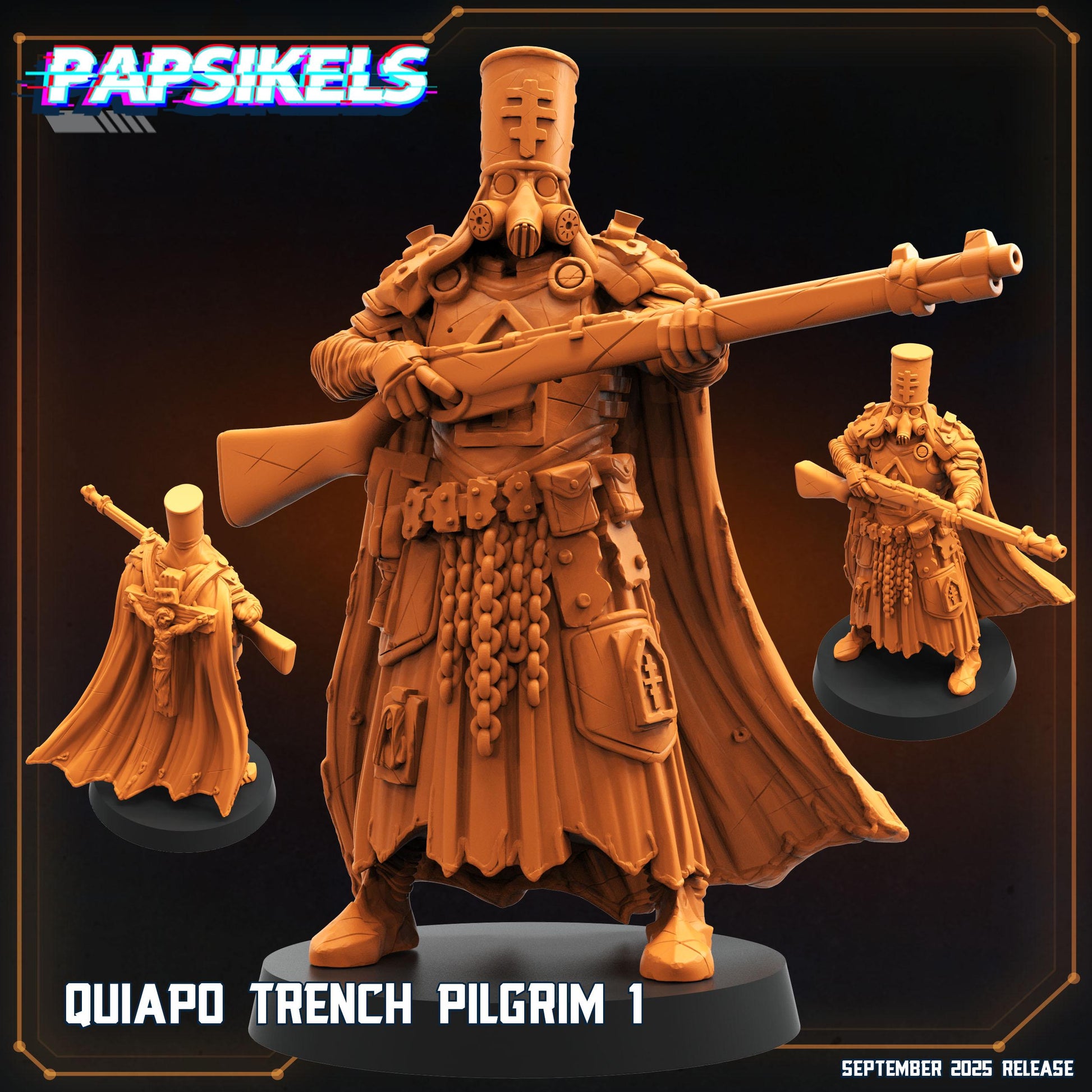 Quiapo Trench - Resin Miniature - Tabletop miniature - Fantasy Miniature - 32mm - D&D - Sci-fi Miniature- Papsikel