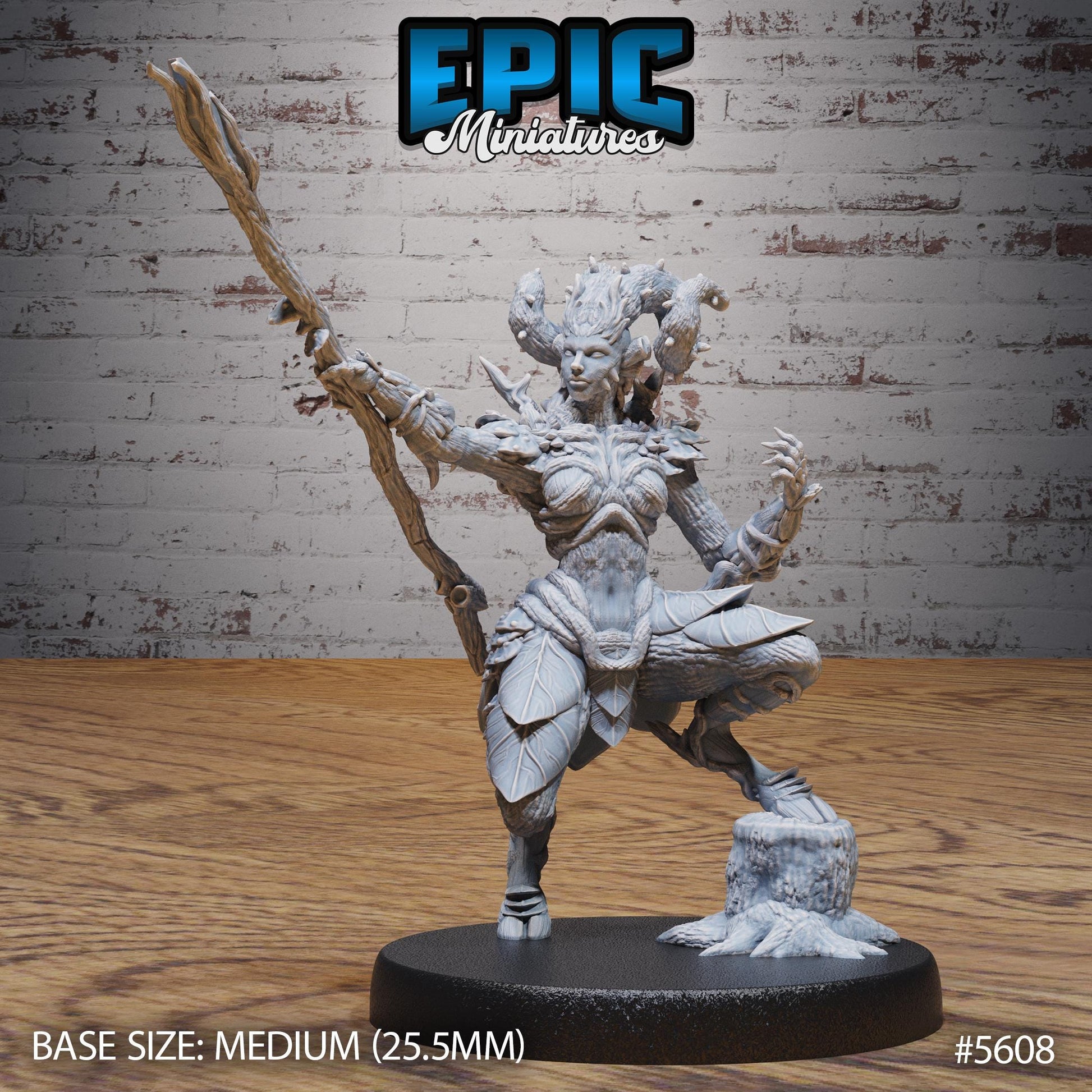 Tree Dryad - Resin Miniature - Tabletop miniature - Fantasy Miniature - 32mm - D&D - Sci-fi Miniature