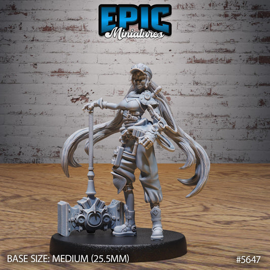 Tinkrer Bethy - Resin Miniature - Tabletop miniature - Fantasy Miniature - 32mm - D&D - Sci-fi Miniature