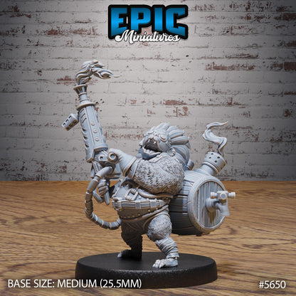 Hedgehog Arsonist - Resin Miniature - Tabletop miniature - Fantasy Miniature - 32mm - D&D - Sci-fi Miniature