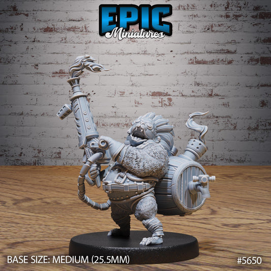 Hedgehog Arsonist - Resin Miniature - Tabletop miniature - Fantasy Miniature - 32mm - D&D - Sci-fi Miniature