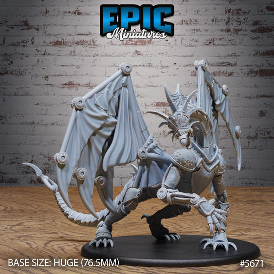 Dragon Construct - Resin Miniature - Tabletop miniature - Fantasy Miniature - 32mm - D&D - Sci-fi Miniature