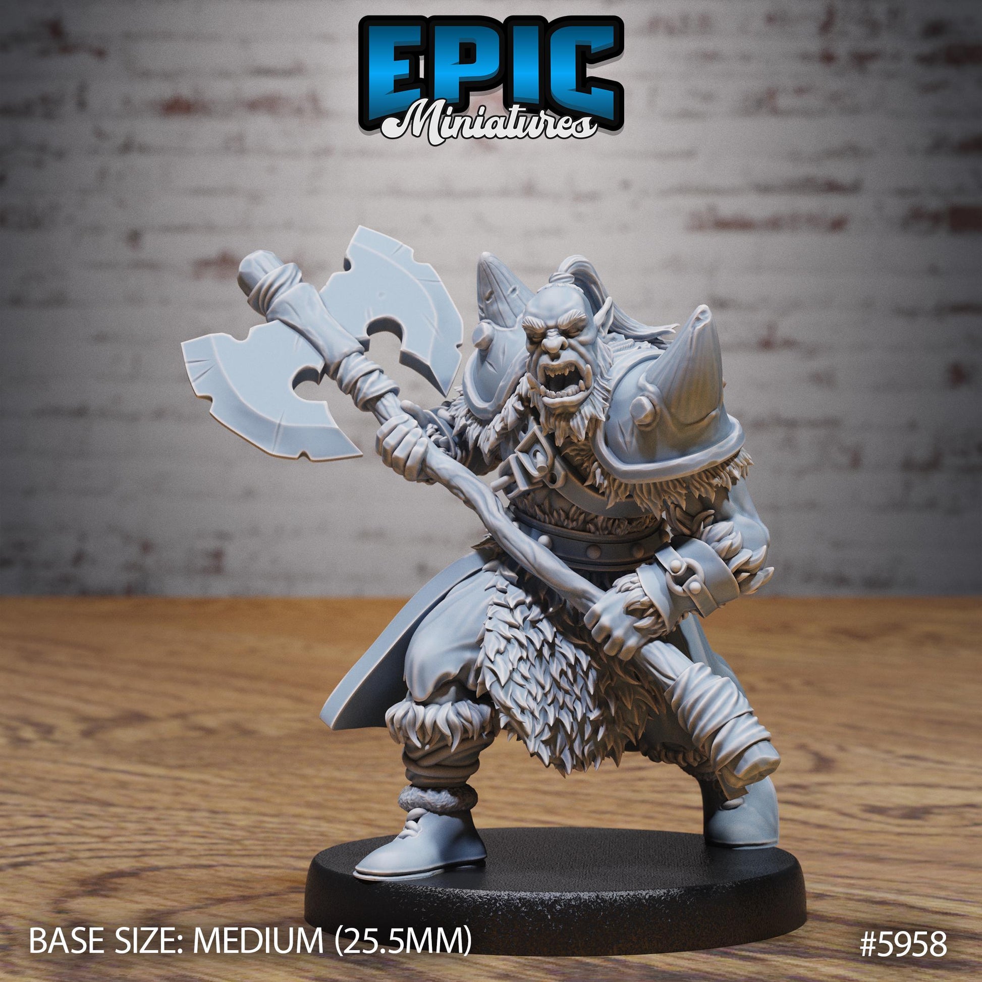 Snow Orcs - Resin Miniature - Tabletop miniature - Fantasy Miniature - 32mm - D&D - Sci-fi Miniature