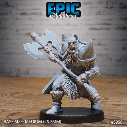 Snow Orcs - Resin Miniature - Tabletop miniature - Fantasy Miniature - 32mm - D&D - Sci-fi Miniature