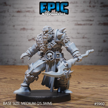 Snow Orcs - Resin Miniature - Tabletop miniature - Fantasy Miniature - 32mm - D&D - Sci-fi Miniature