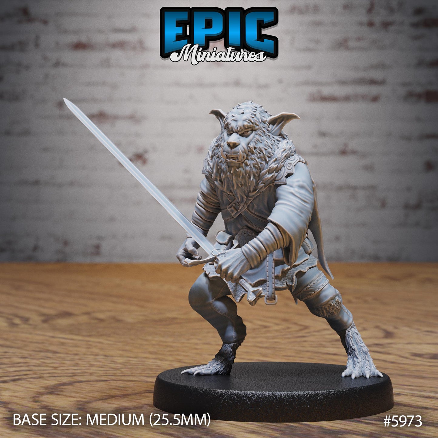 Northern Bugbear - Resin Miniature - Tabletop miniature - Fantasy Miniature - 32mm - D&D - Sci-fi Miniature