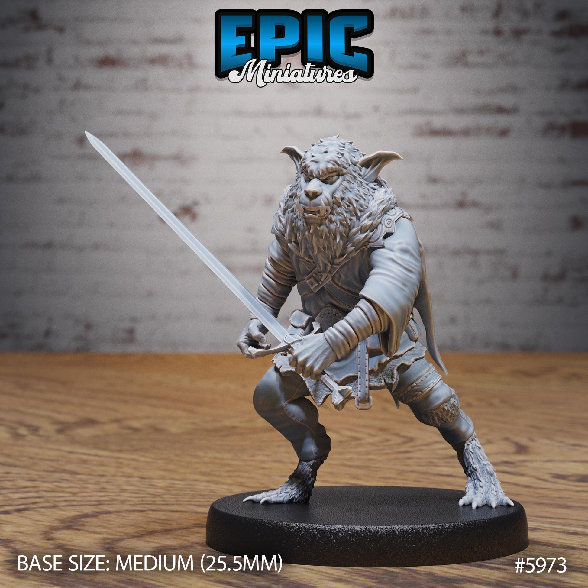 Northern Bugbear - Resin Miniature - Tabletop miniature - Fantasy Miniature - 32mm - D&D - Sci-fi Miniature